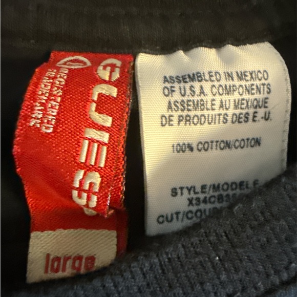Guess Red and White Label T-Shirt - Picture 3 of 3